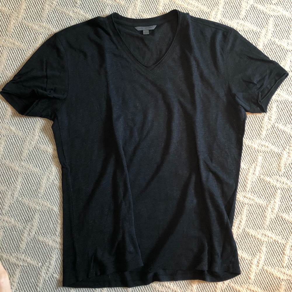 john varvatos  men’s linen shirt black size m